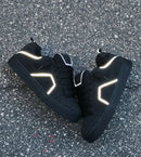 Tênis lokal big preto nobuck prata