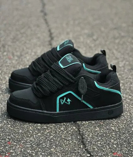 Tênis lokal big - todo preto verde agua