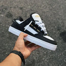 Tênis tesla coil black white gold