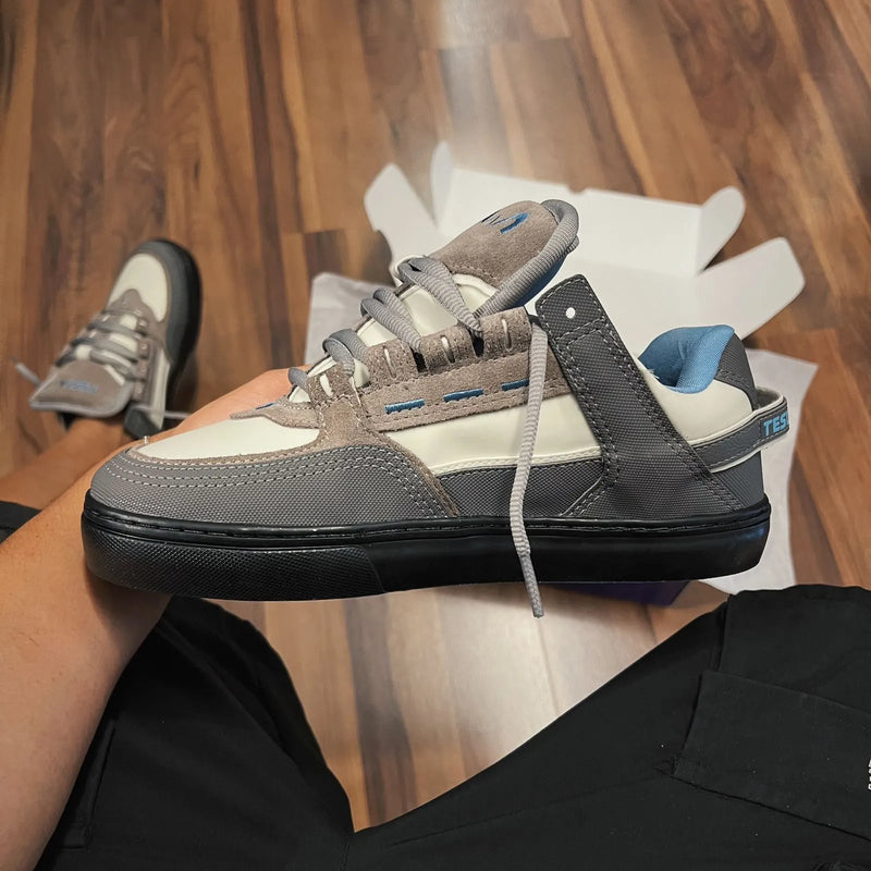 Tênis tesla coil grey blue uv