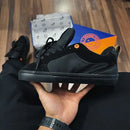 Tênis tesla x orange hertz all black orange